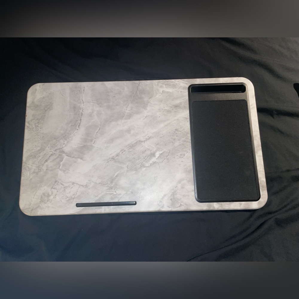 Lapgear laptop desk ( white & gray marble)
